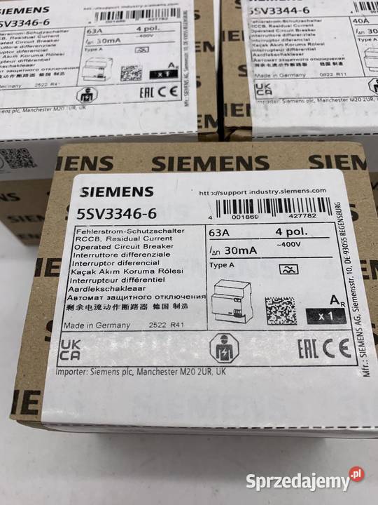 Siemens 5SV33466 Wyłącznik różnicowoprądowy 4P