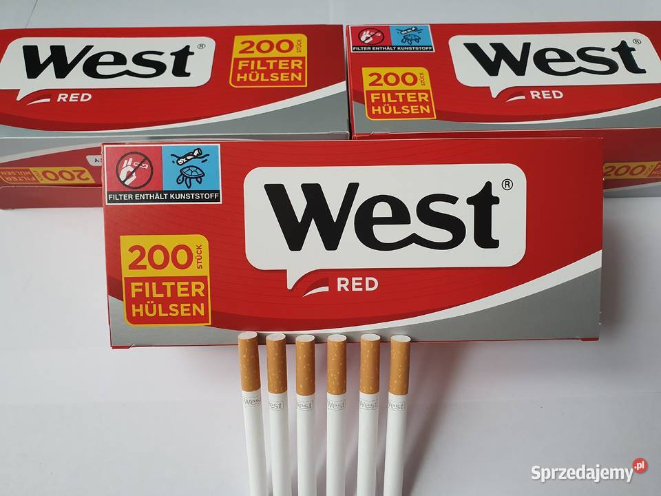 GILZY PAPIEROSOWE WEST RED 200 sztuk lubuskie Zielona Góra