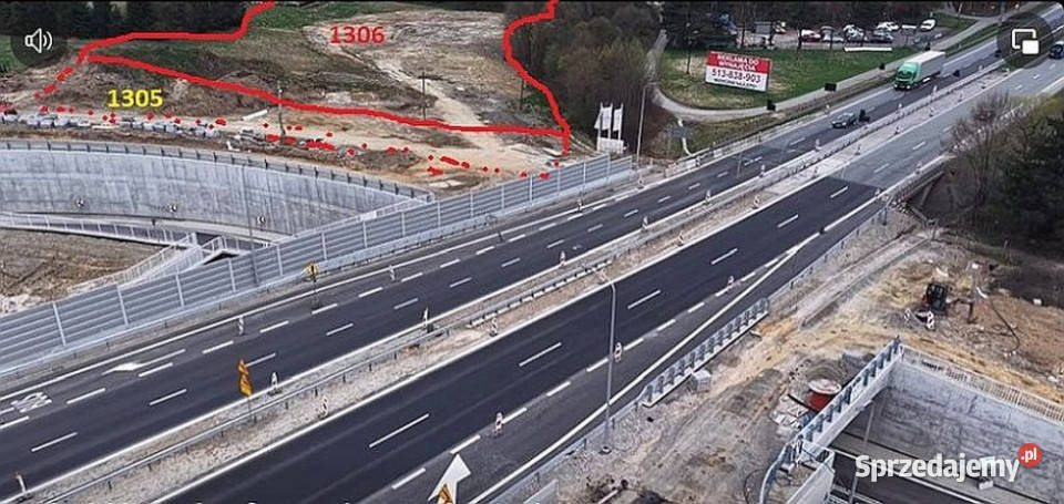 Działka komercyjna Zakopiance Krzyszkowice 153zł/m2 Sprzedaż małopolskie