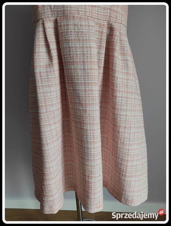 Sukienka w kratkę 42 XL z podszewką Rozmiar 42(XL) Płock