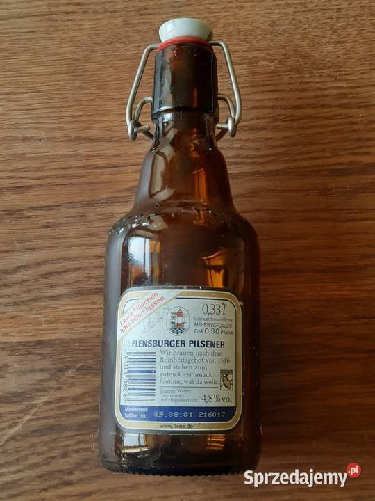 Butelka konekcjonerska niemieckim piwie Morąg