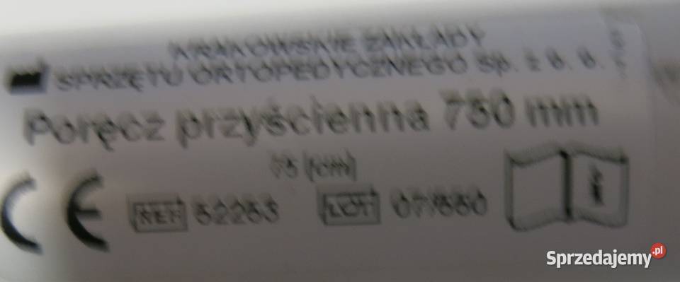 Poręcz schodowa 75 stalowa malowana na biało Kraków