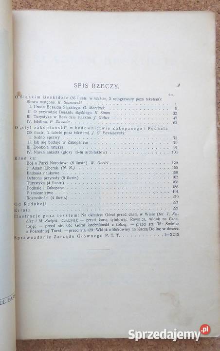 G Wierchy 1931 rocznik 9 Warszawa