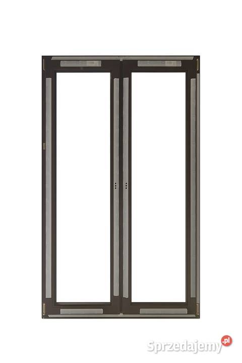 Okno PCV Sonarol 140x220 orzech ruchomy słupek Olszówka