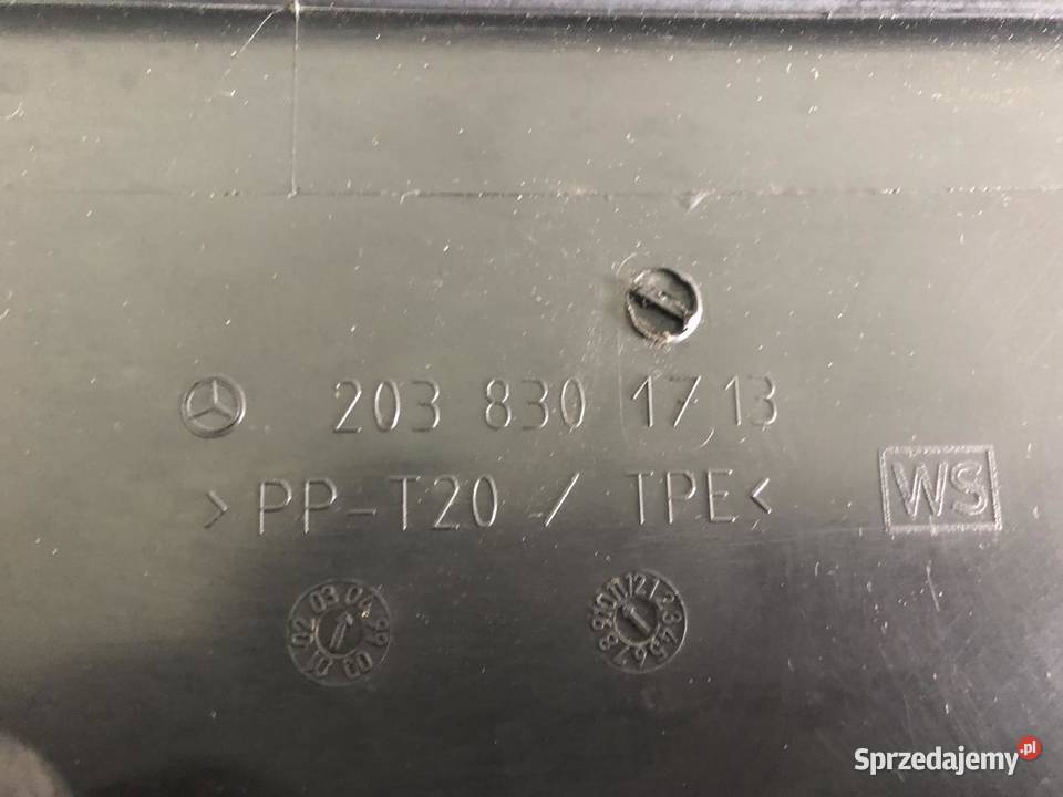 PODSZYBIE PLASTIKOWE 2038301713 MERCEDES W203 EU