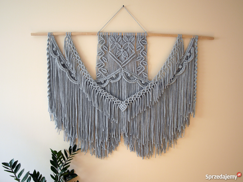 Makrama XXL ozdoba wisząca na ścianę rękodzieło małopolskie Klucze sprzedam