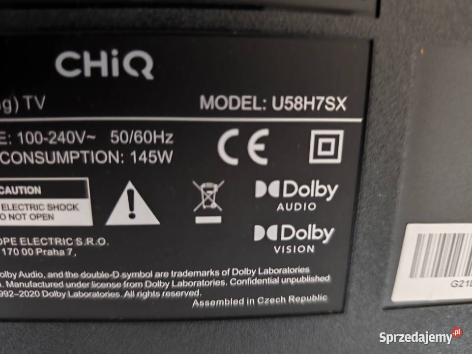 Uszkodzony tv 58 android tv 58cale Kraków sprzedam