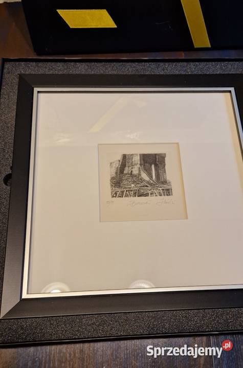 OBRAZ miedzioryt Krzysztof Skórczewski autograf