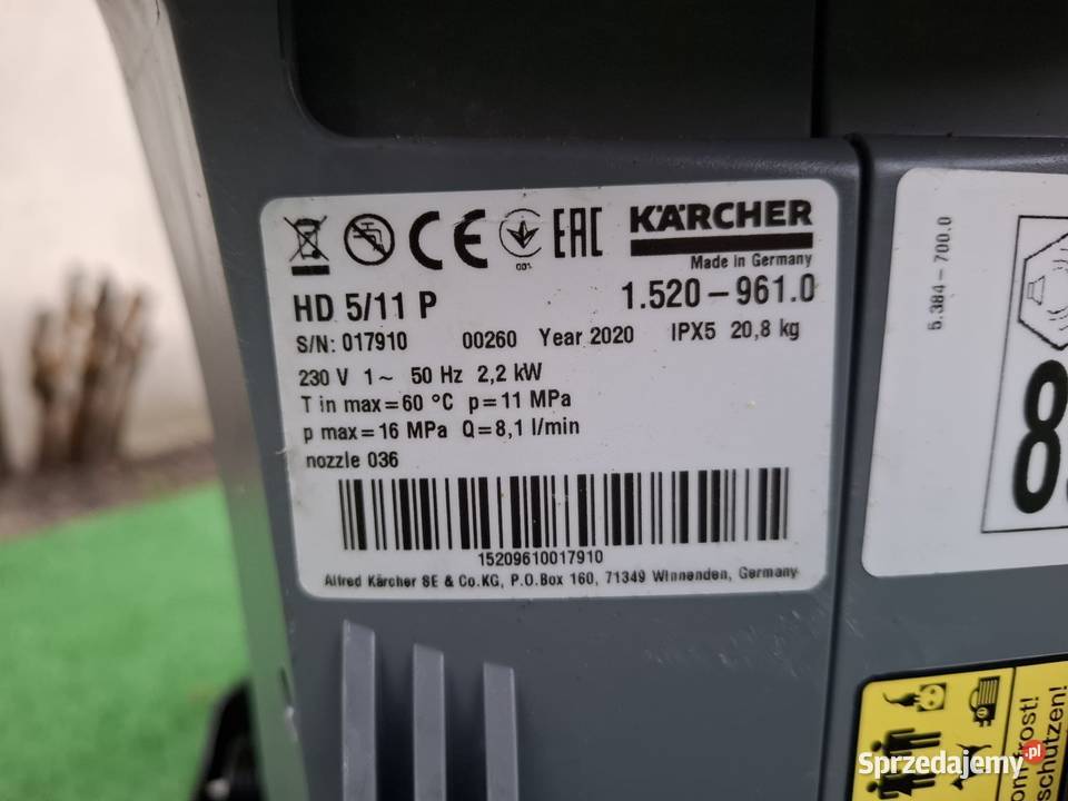 Myjka ciśnieniowa KARCHER HD 511 P Wysyłka