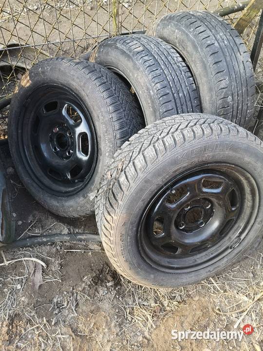 Koła 14 felgi z oponami 4x100 polo golf skoda Tuszyn