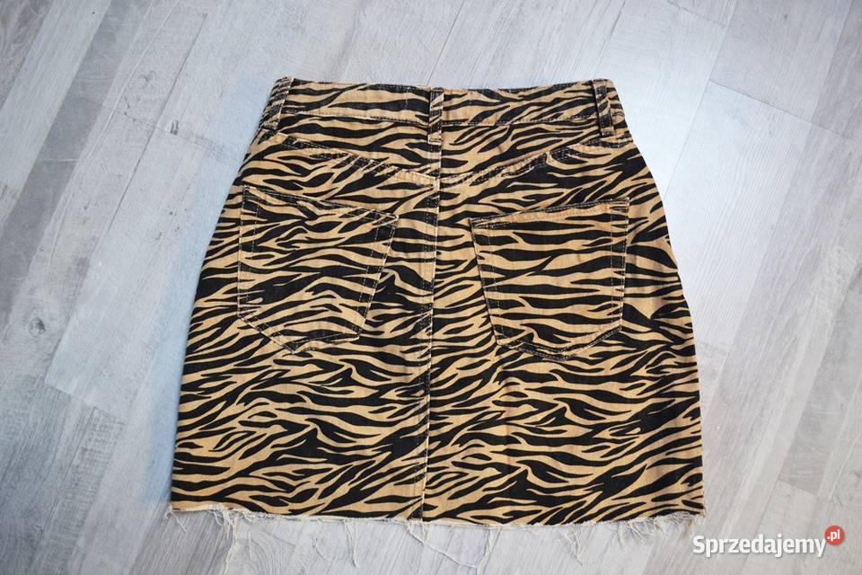 Spódniczka Denim Co S sexy tygrys zebra brąz Z wysokim stanem Spódnice i sukienki kujawsko-pomorskie Toruń