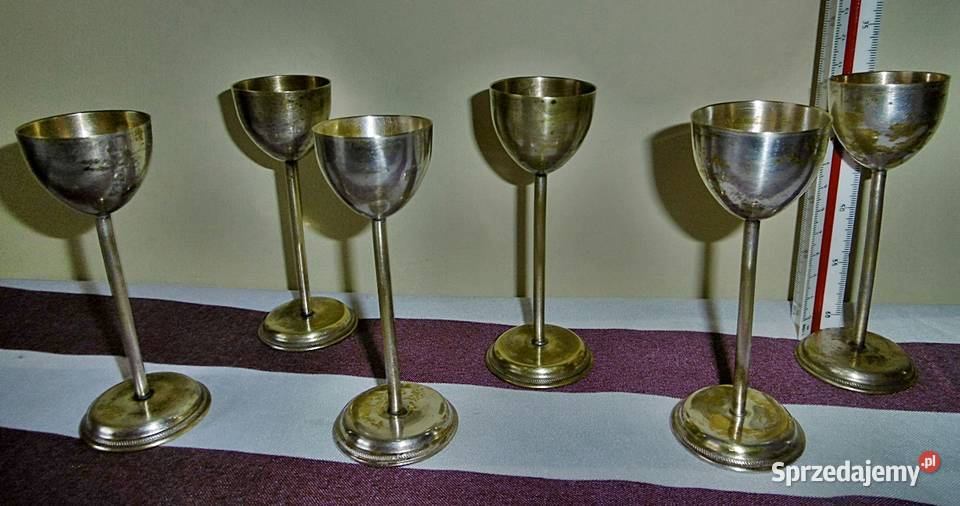 Kieliszki do likieru 6 sztuk platerowane