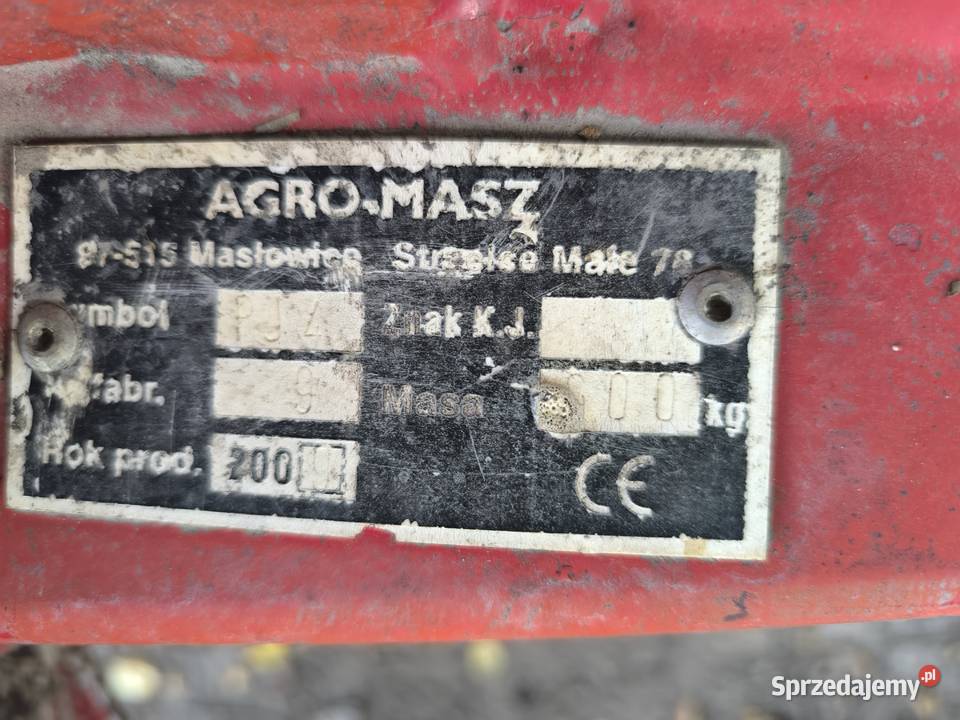 Pług AgroMasz 4 skibowy jednobelkowy PJ4 Agromasz Jabłonna Druga