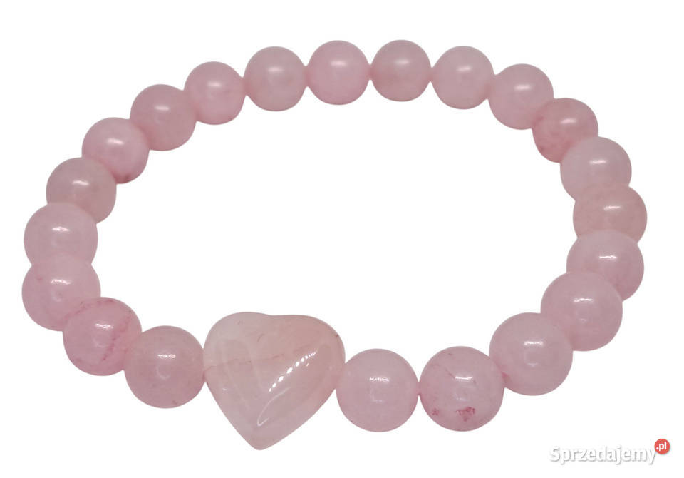 Bransoletka z kwarcu różowego KWARC RÓŻOWY serce Warszawa