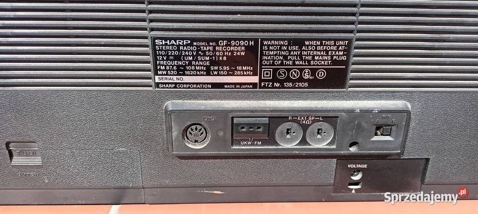 Radiomagnetofon SHARP GF9090 Sędziszów