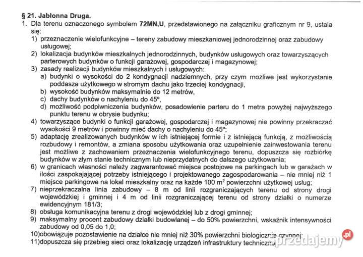 Działka inwestycyjna Trasa LublinPrzemyśl Jabłonna Druga