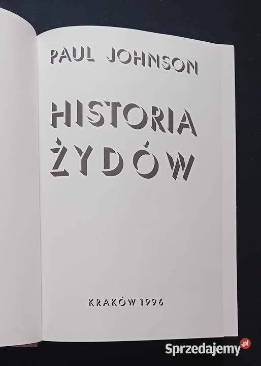 Paul Johnson Historia Żydów Wyd Platan 1996 r Koźminek
