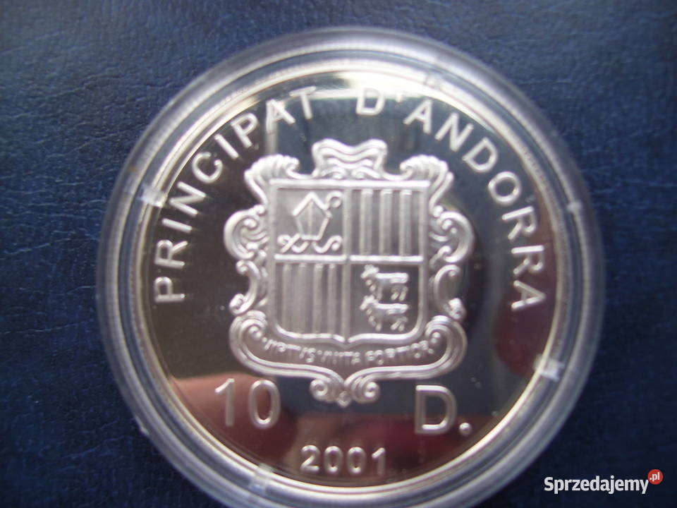 STare monety 10 dinerów 2001 Andora stan Lesko