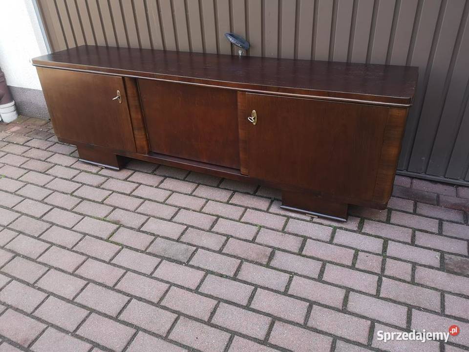 Komoda Dębowa RTV Niska ARTDECO Stara Antyk Antyki, Sztuka, Kolekcje wielkopolskie Swarzędz
