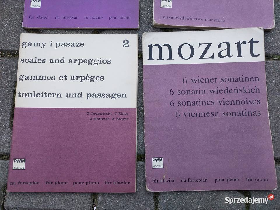 Nuty na fortepian zestaw starych zeszytów 4 Bach Tczew