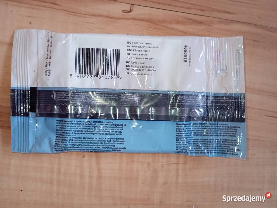ramka pojedyńcza biała Simon 10 nowa Szczecin