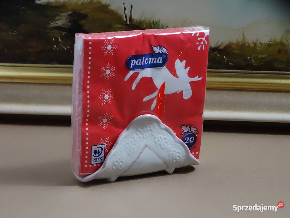 Włoski ceramiczny serwetnik w stylu vintage Serwetniki i obrączki Biłgoraj