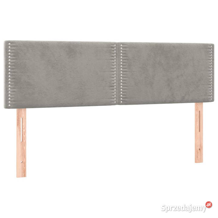 Zagłówki do łóżka 2 jasnoszare 72x5x7888 aksamit Warszawa