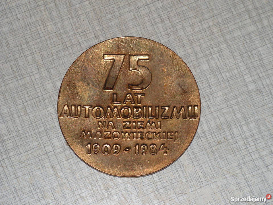 medal pamiątkowy 75 lat automobilizmu na ziemi