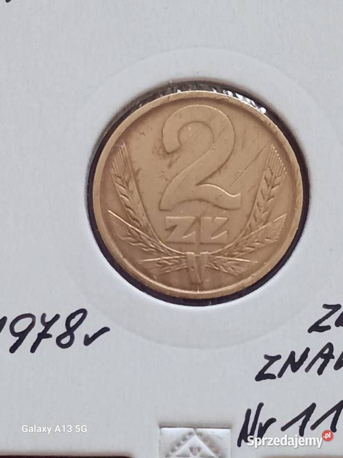 2 złote 1978 r ze znakiem mennicy 11 najniższy Numizmatyka Konin