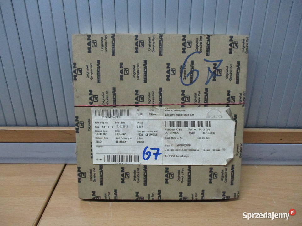 Pierścień uszczelniający wału Man 81965030333 Mogilno