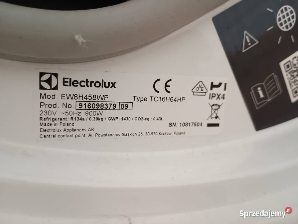 Części do suszarki Elektrolux EW8H458WP panel sprzedam
