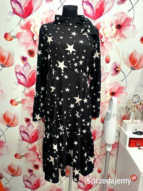 boohoo sukienka modny wzór gwiazdy gwiazdki 3840 Rozkloszowana  Choszczno sprzedam