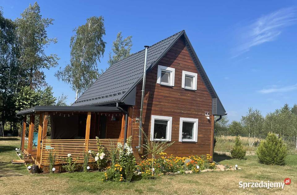 Domek nowy jeziorem Glinki białe 12 osób Orchówek
