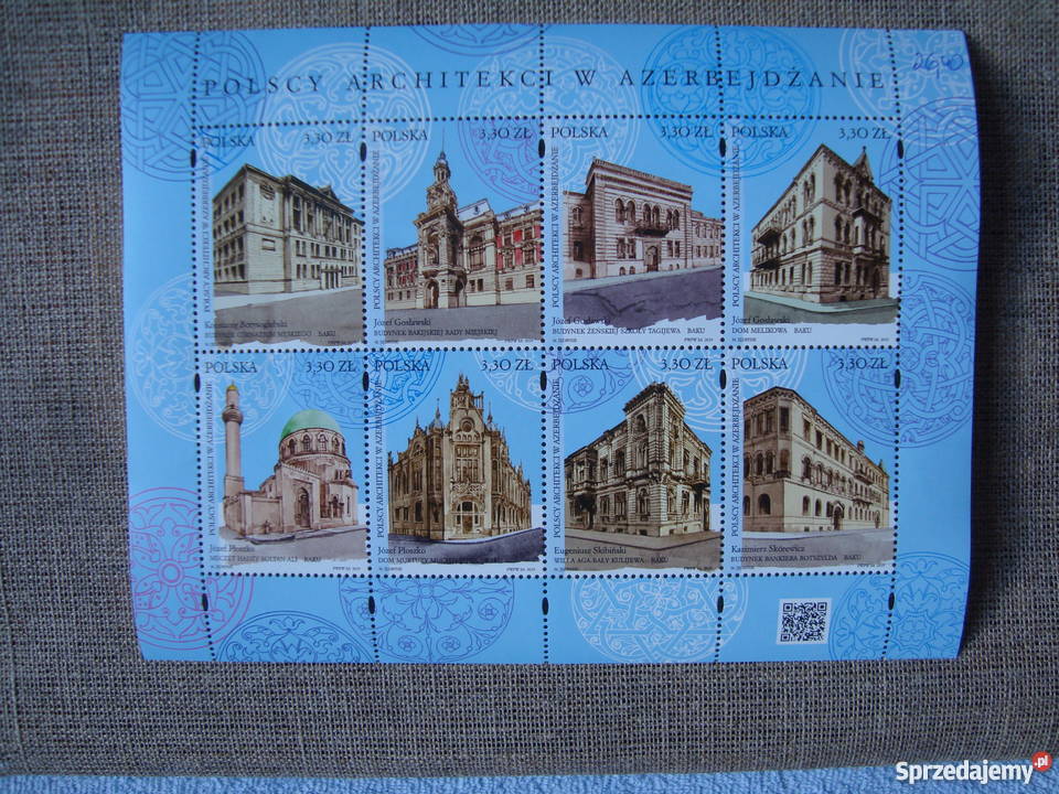 Znaczki bloczek Polscy Architekci w Tychy