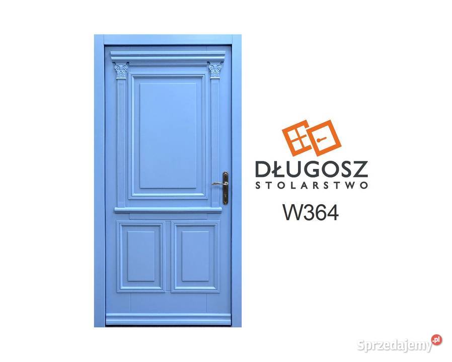 Drzwi DŁUGOSZ zewnętrzne RAL5024 niebieski Zator