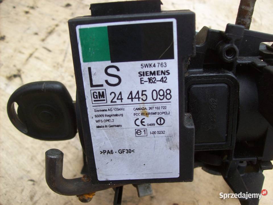 Corsa C 12 16V Zestaw startowy Stacyjka Mińsk Mazowiecki