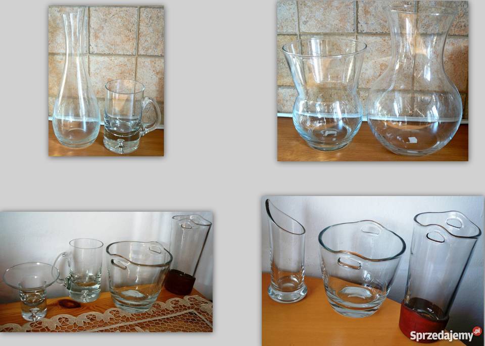 Stary kryształ i szklany stary wazon Warszawa