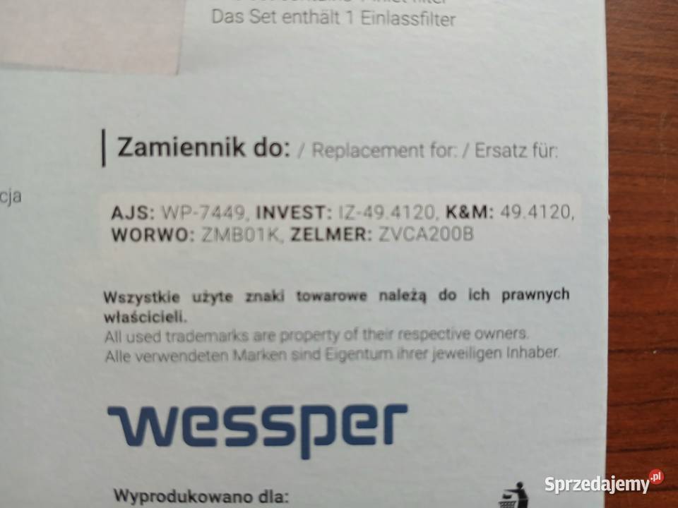 Worki i filtry do odkurzacza Zelmer Syrius Orion Kraków