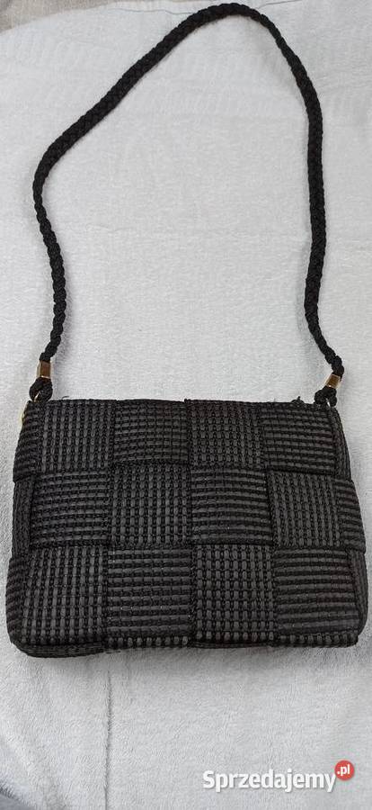 Torebka czarna patchwork made in italy włoska Listonoszka  Stalowa Wola