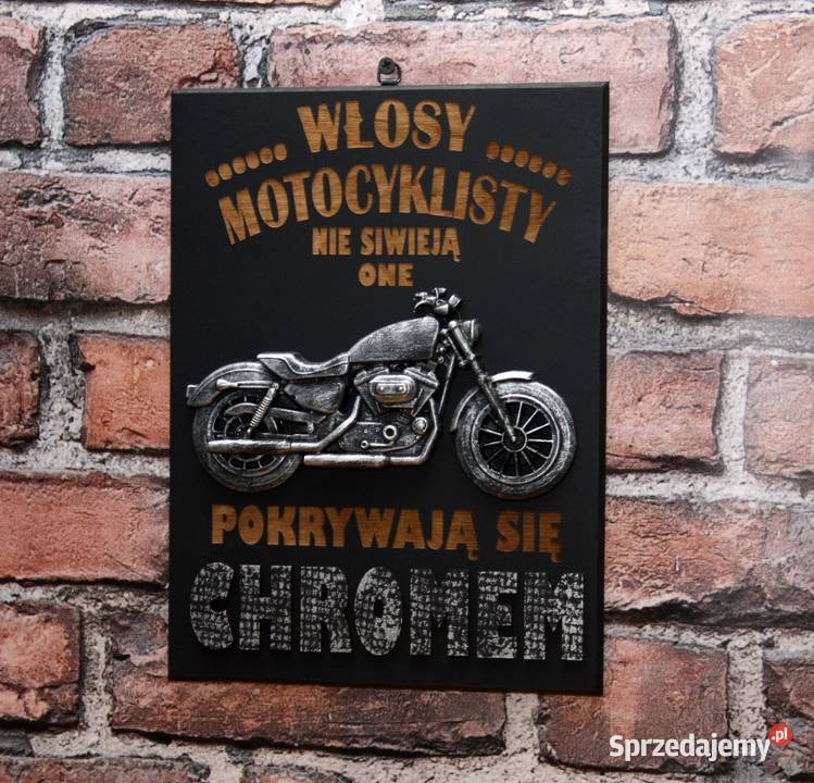 Tabliczka 3D Motocyklisty Włosy nie Siwieją Dębica sprzedam