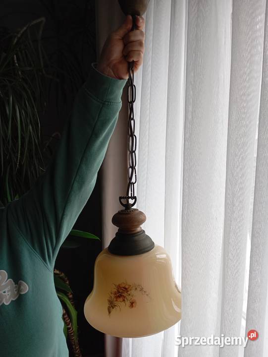 Lampa wisząca vintage z okresu PRL