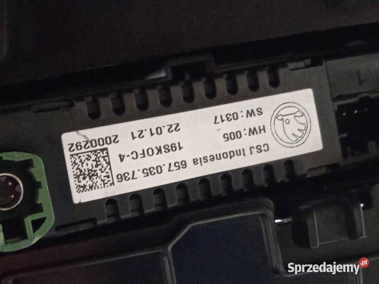 TUNEL ŚRODKOWY PODŁOKIETNIK Skoda Scala I 2019