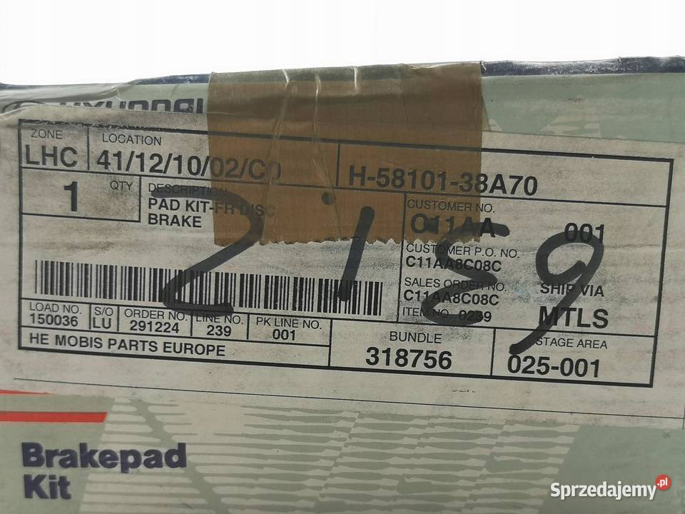 KLOCKI HAMULCOWE PRZÓD HYUNDAI ELANTRA SONATA Klocki hamulcowe