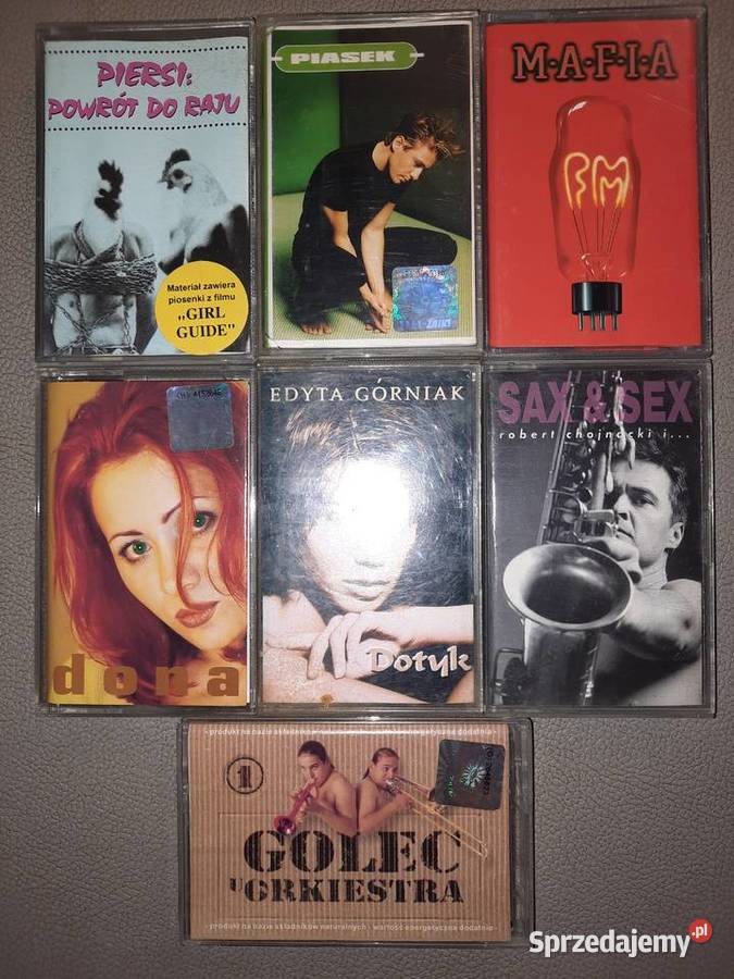 Zestaw kaset magnetofonowych polska muzyka lata Płyty i kasety dolnośląskie