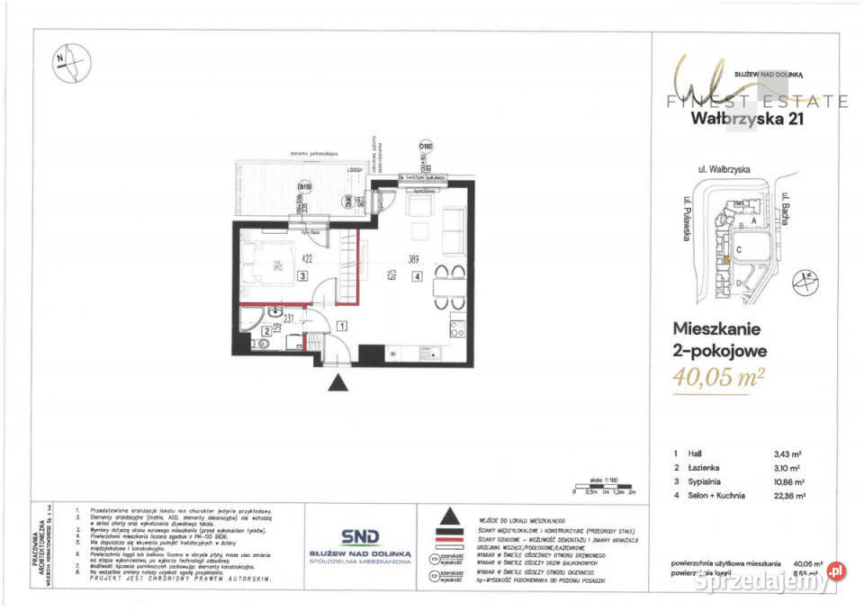 Mieszkanie Warszawa Wałbrzyska 4005m2 2pok