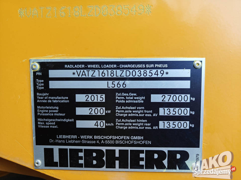 Liebherr L566 Ładowarka kołowa L 566 niski Ostrowiec Świętokrzyski