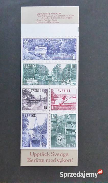 Znaczki Szwecja karnet 100 1979 grawer Cz Słania