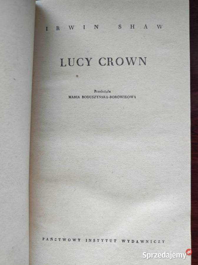 Lucy Crown Irwin Shaw 1975 Kielce