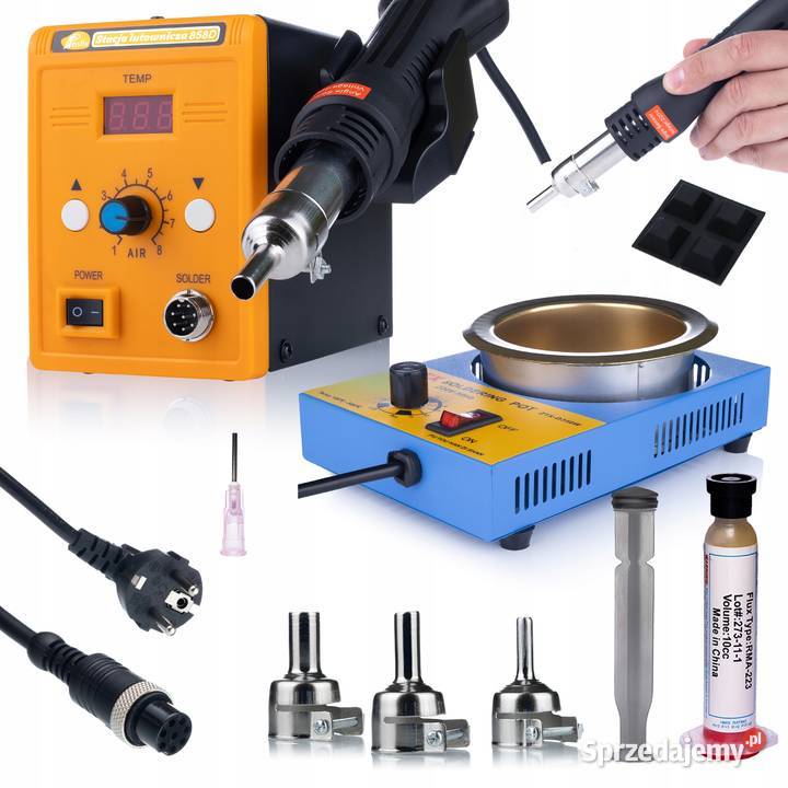 Stacja Lutownicza HotAir Rosfix 858D 700W Tygiel małopolskie Ludźmierz