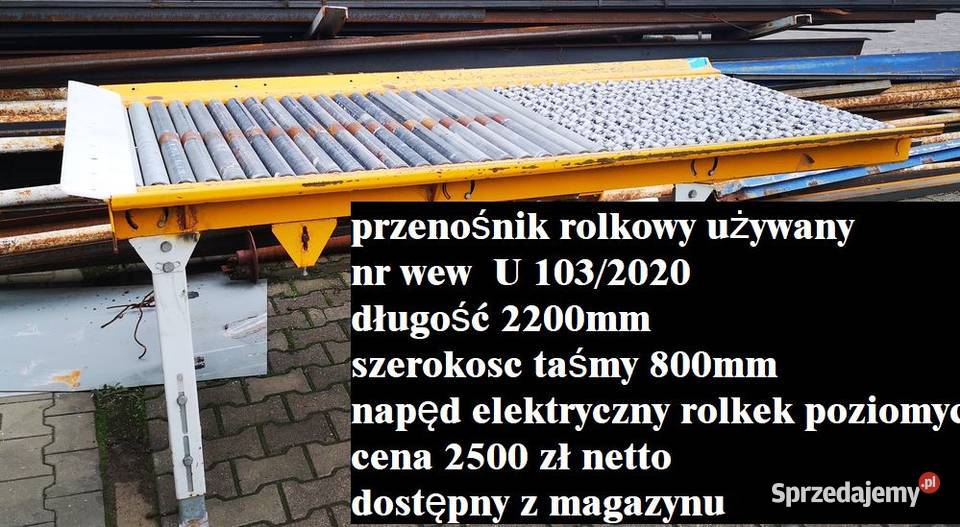 przenośnik rolkowy rolki taśmociąg Środa Wielkopolska sprzedam